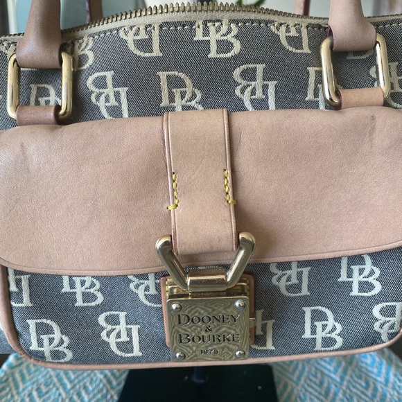 Dooney & Bourke Purse (Blue Gray) w Gold Hardware. - Picture 2 of 10